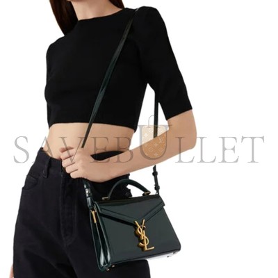 YSL CASSANDRA MINI TOP HANDLE BAG IN PATENT LEATHER 623930AAEF93856 (20*16*7.5cm)